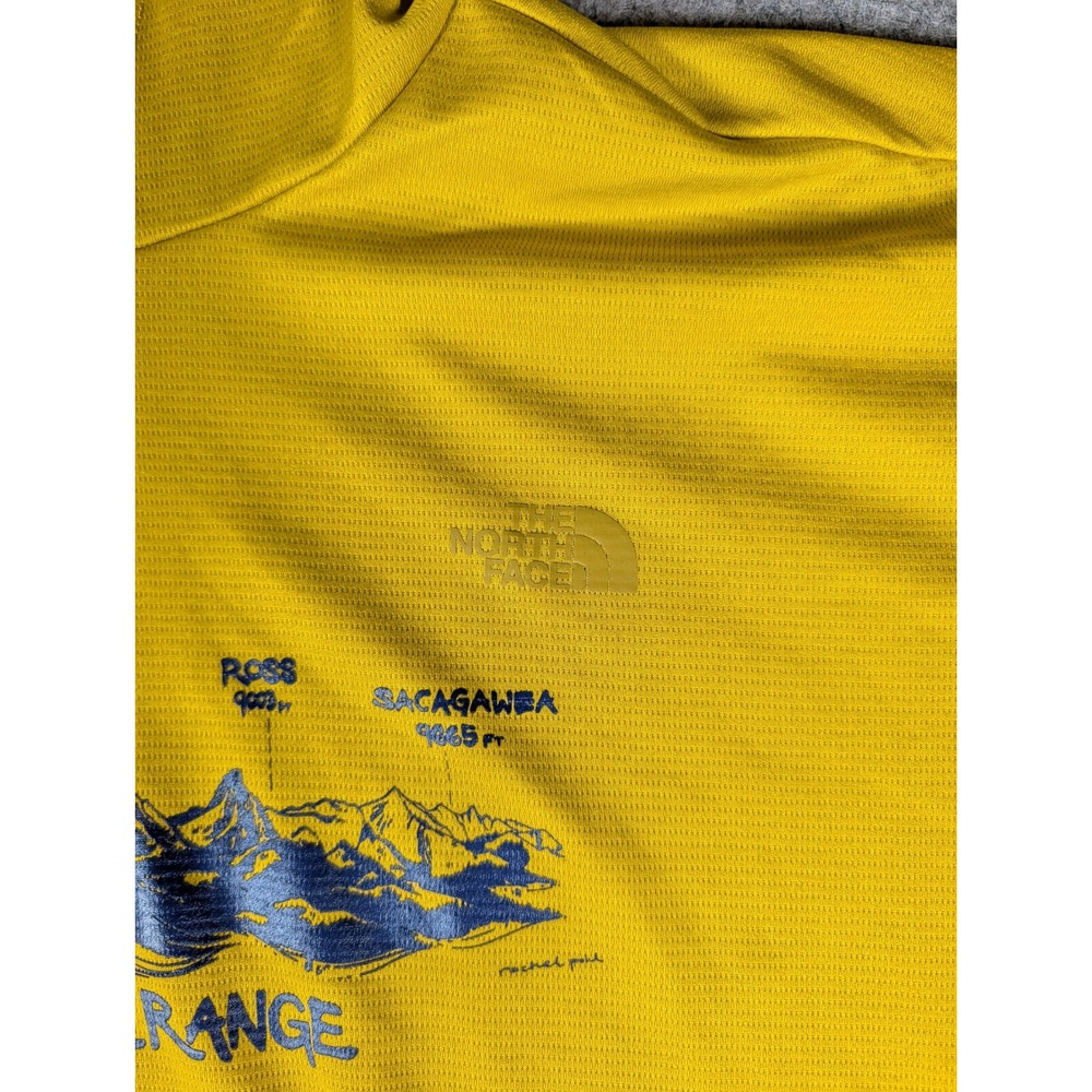 The North Face Womens Bridger Range Mountain Graphic Sun Hoodie Yellow M - Picture 6 of 10